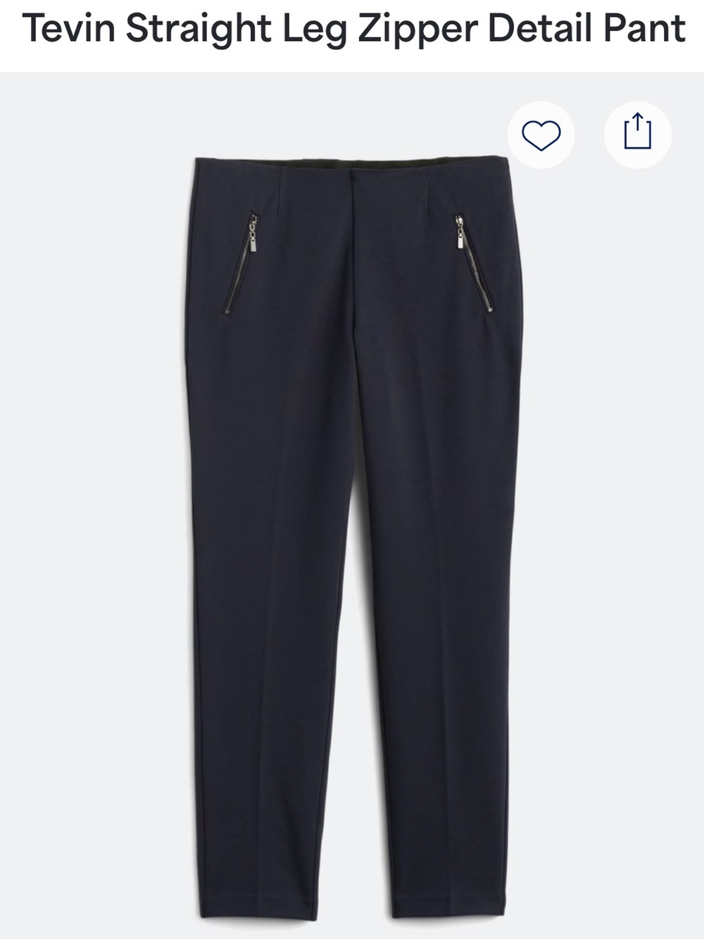 Liverpool Tevin Straight Leg Zipper Detail Pant 16W (StitchFix Exclusive) NWT